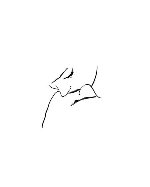 Картины одной линией любовь