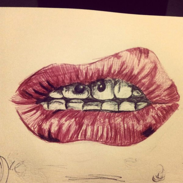 Губы рисунок