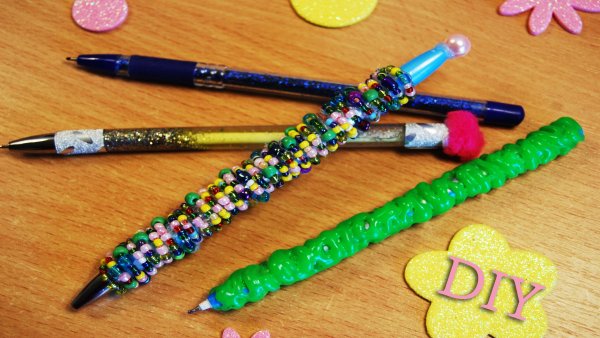Украшение карандашей и ручек