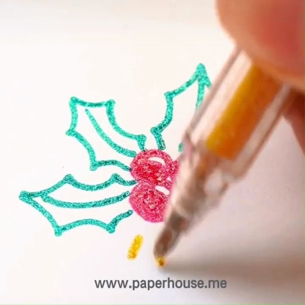 Рисунки блестящими ручками