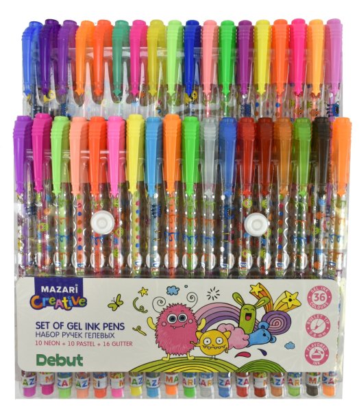 Набор гелевых ручек 10 цв Mazari дебют