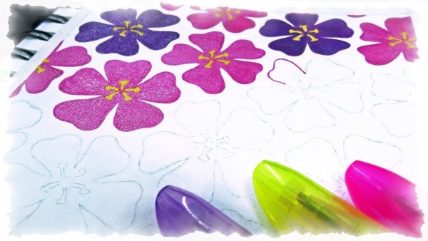 Рисунок гелевыми блестками