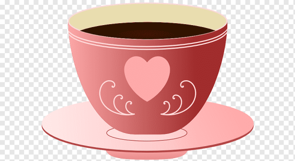 Чай с сердечками рисунок