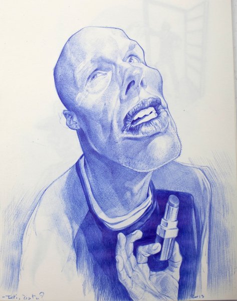 Рисунок шариковой ручкой