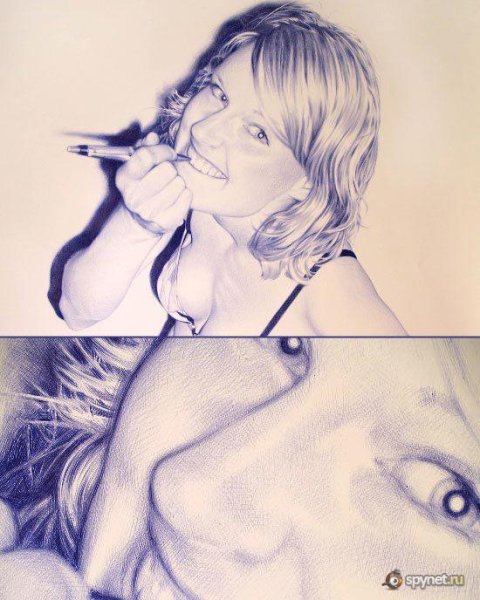 Детские рисунки шариковой ручкой