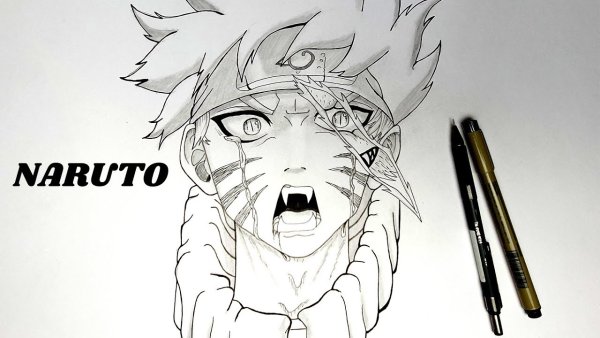 Аниме тушью Наруто