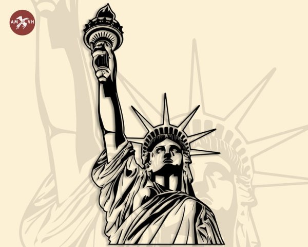 Статуя свободы рисунок карандашом