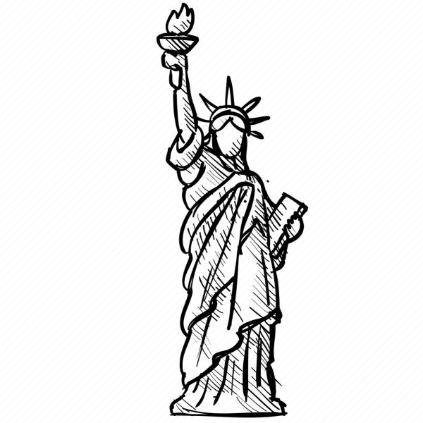 Статуя свободы в графике