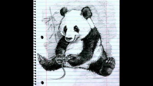 Панда рисунок