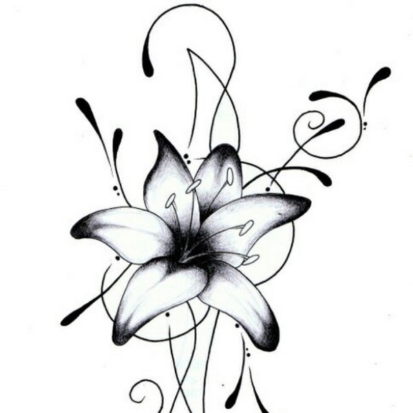Тату кувшинка эскизы