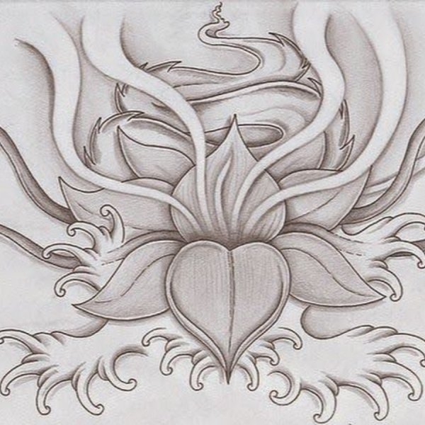 Цветы для барельефа эскизы