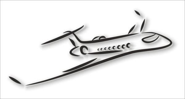 Тату самолет эскиз