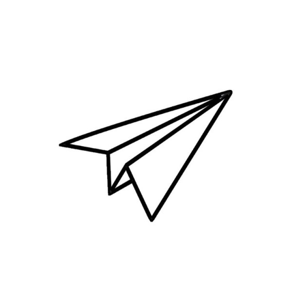 Тату бумажный самолетик эскиз