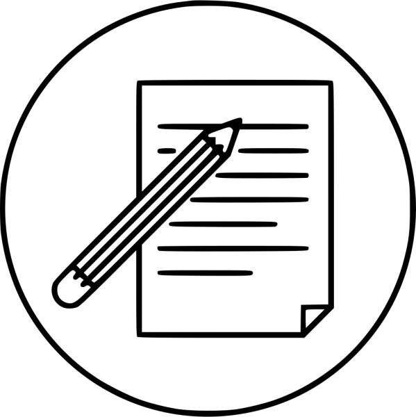 Иконка листочек с ручкой