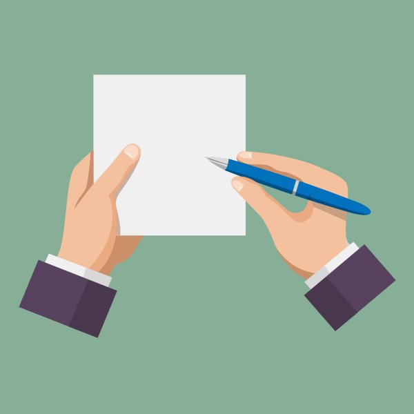 Векторная ручка и бумага