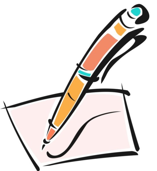 Рука с ручкой вектор