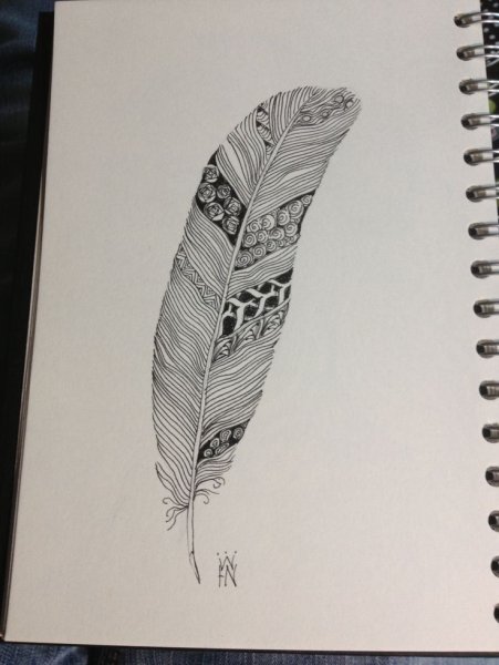 Перо гелевой ручкой