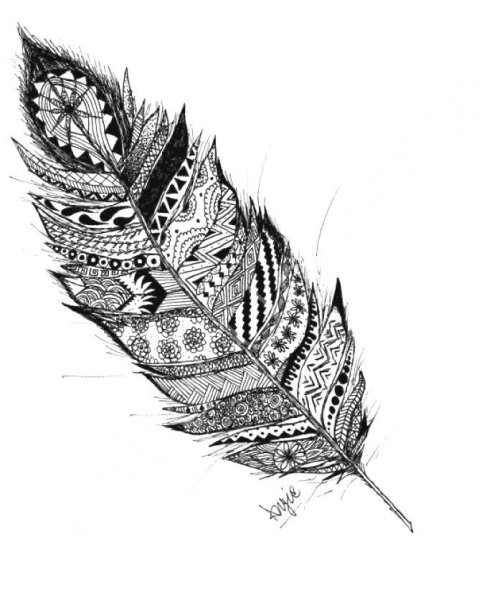 Тату перо Графика