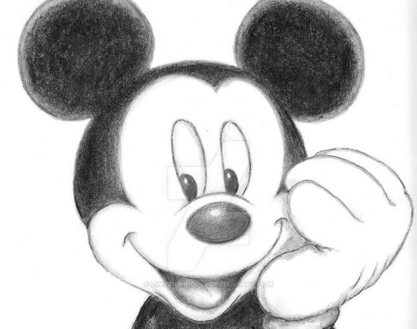 Микки Мауса карандашом
