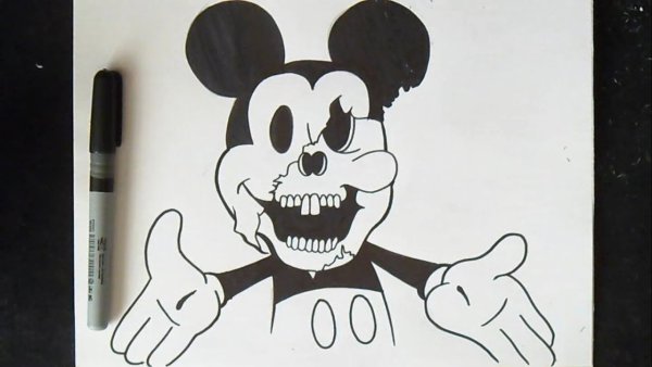 Рисунки маркером на бумаге