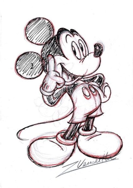 Микки Маус скетч