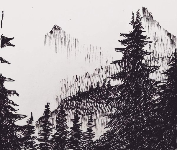 Пейзаж в графике