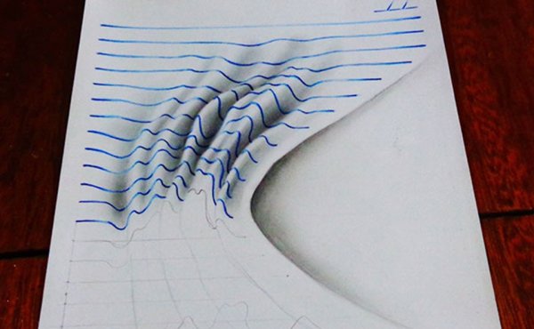 Сердечко на листе рисунок карандашом