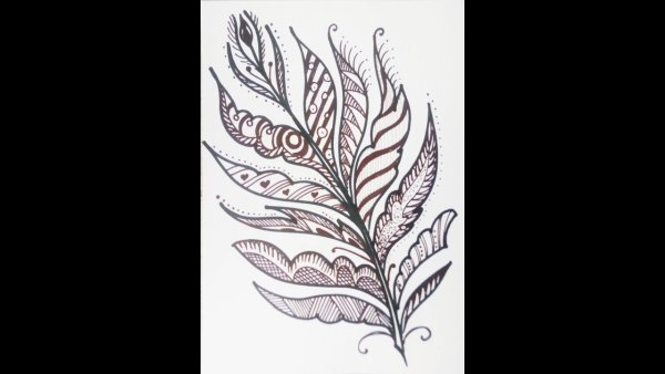 Узоры черным маркером