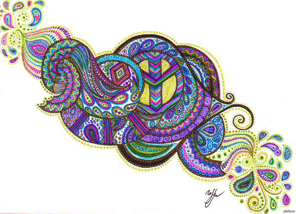 Узоры капиллярной ручкой