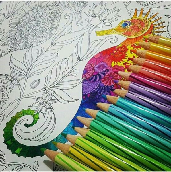 Зентангл цветные звери