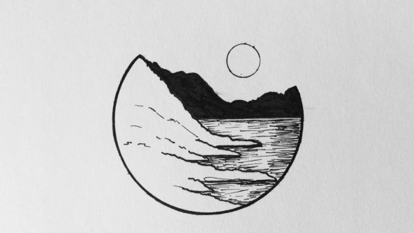 Черно белые рисунки легкие