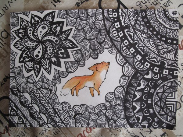 Лиса орнамент