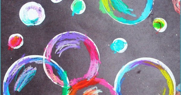 Аппликация на тему мыльные пузыри