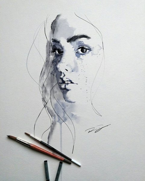 Декоративный портрет Графика