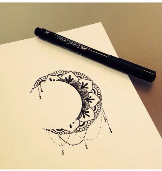 Планеты черной гелевой ручкой