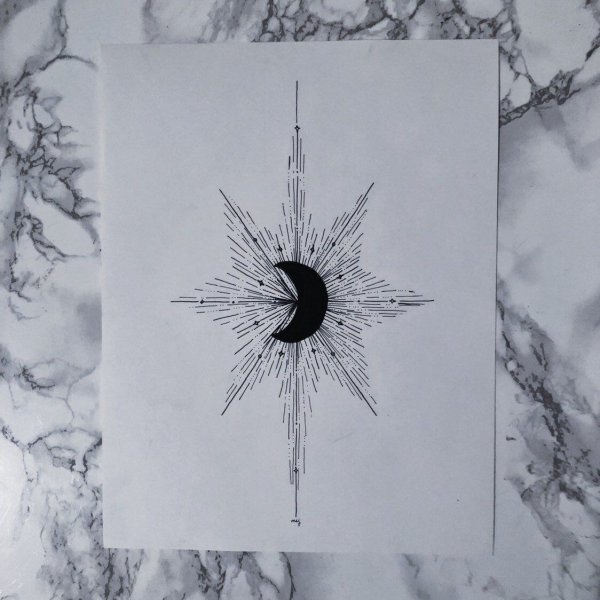 Река эскиз тату