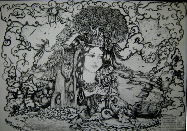 Картины гелевой ручкой