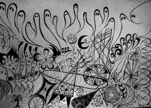 Абстракция карандашом