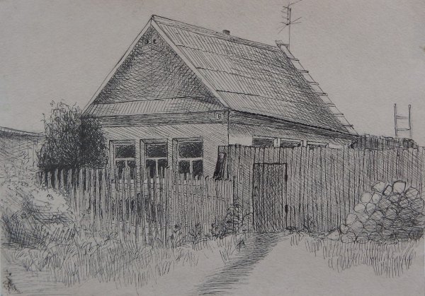 Зарисовки деревенских домов