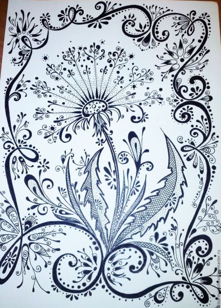 Красивые узоры ручкой