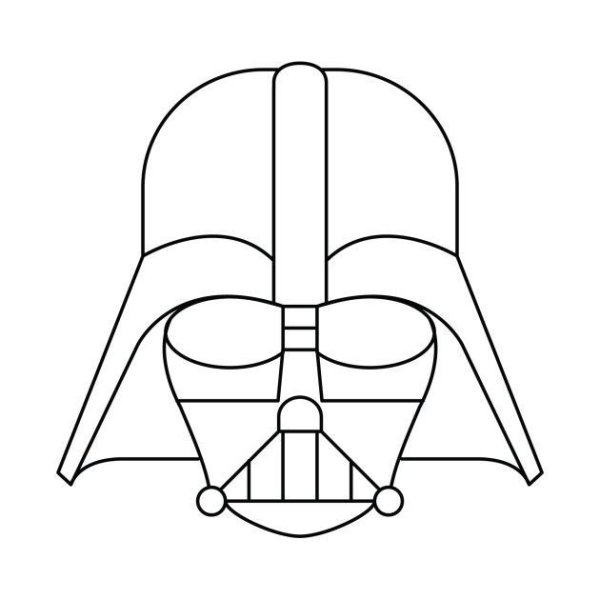 Раскраски Звёздные войны Дарт Вейдер шлем