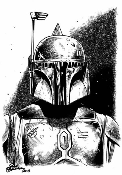 Мвндалорец и Бобба Фет тату