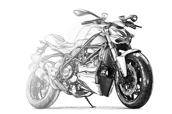 Мотоцикл монохром