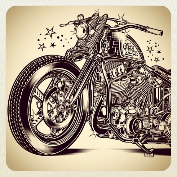 Мотоцикл Харлей Дэвидсон вектор