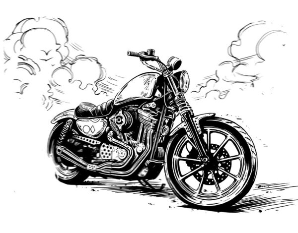 Скетч Харлей Дэвидсон