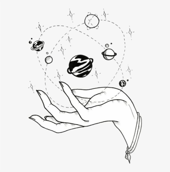 Рисунок космоса карандашом для срисовки