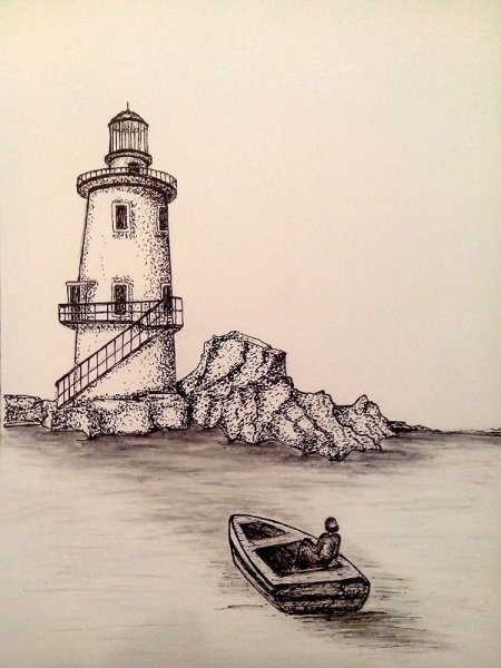 Маяк для выжигания по дереву