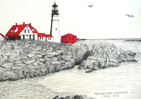 Графический пейзаж Маяк