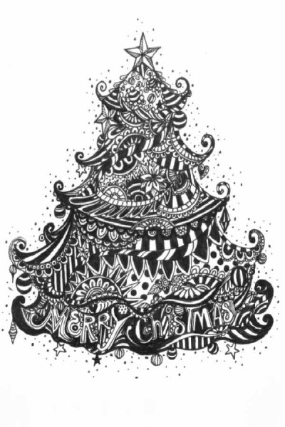 Как рисовать ёлку карандашом