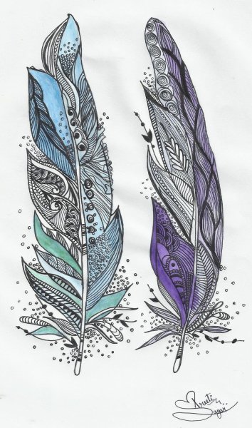 Зентангл акварель